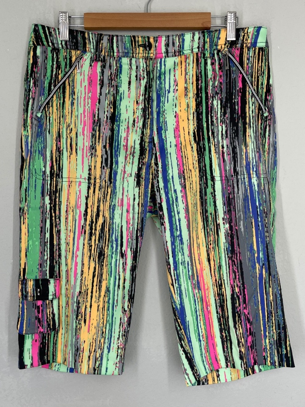 Jamie Sadock Women's Multicolor Parfait Print Capris Size 12 Golf